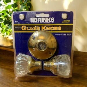 Brinks vintage style glass door knobs